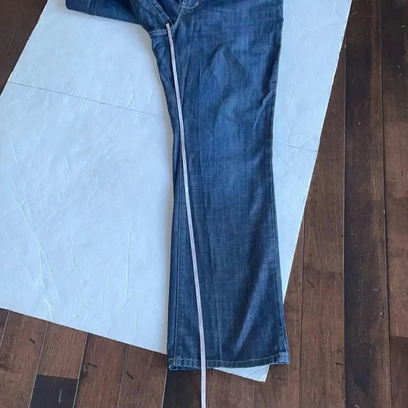 Gap Maternity jeans, straight leg. Adjustable waist. Dark wash. Size 14 - Picture 4 of 11